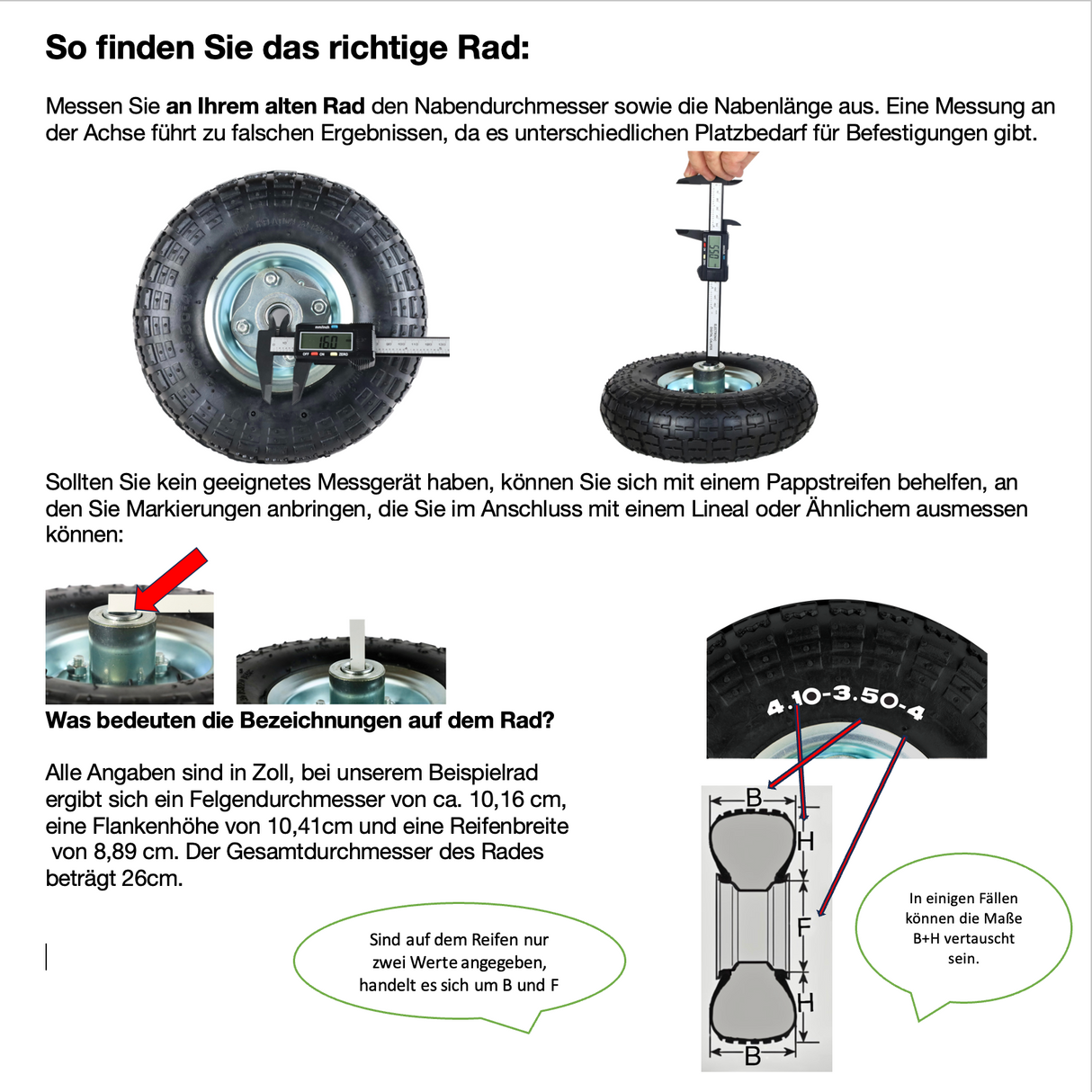 FROSAL Ersatzrad - PU Rad Nabe 16mm/50mm für Bollerwagen oder Sackkarre pannensicher