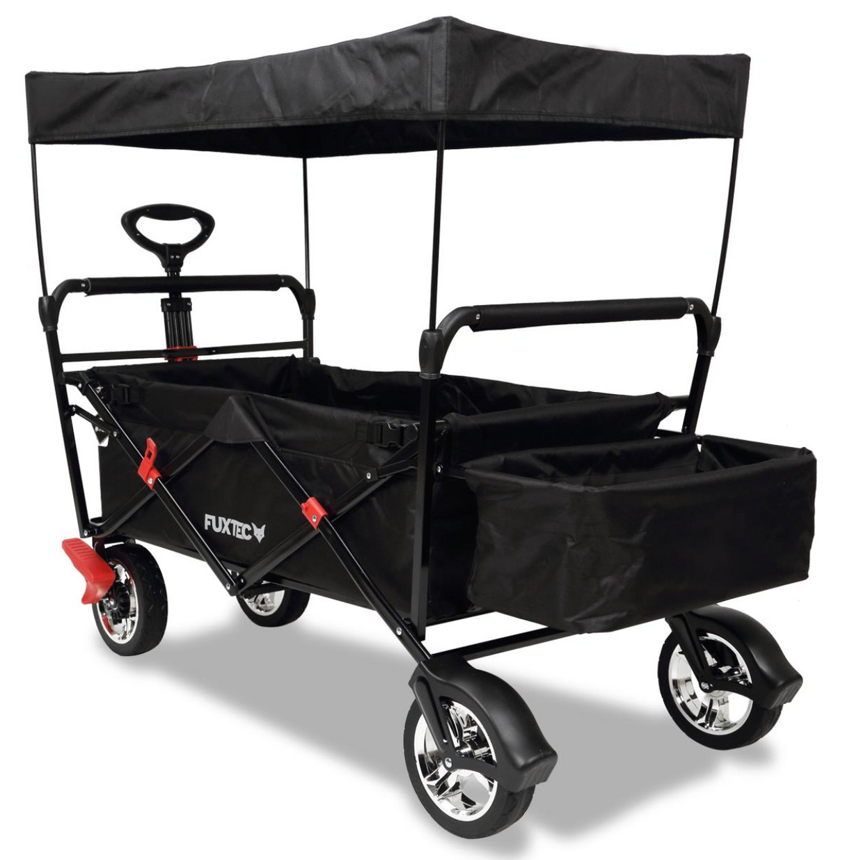 FUXTEC Bollerwagen FX-CT500 mit Sonnendach faltbar, in schwarz