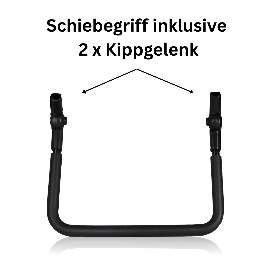 FROSAL Ersatz Schiebegriff inkl. 2 Kippgelenke für Frosal Leo & Paul Bollerwagen | Original Ersatzteil | ca. 43,5 x 33 cm | Ø 22 mm | nicht zum Nachrüsten geeignet | stabil & langlebig