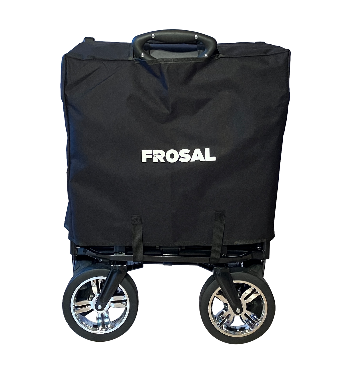 FROSAL Faltbarer Bollerwagen Loki klappbar mit Sonnendach und Schiebegriff