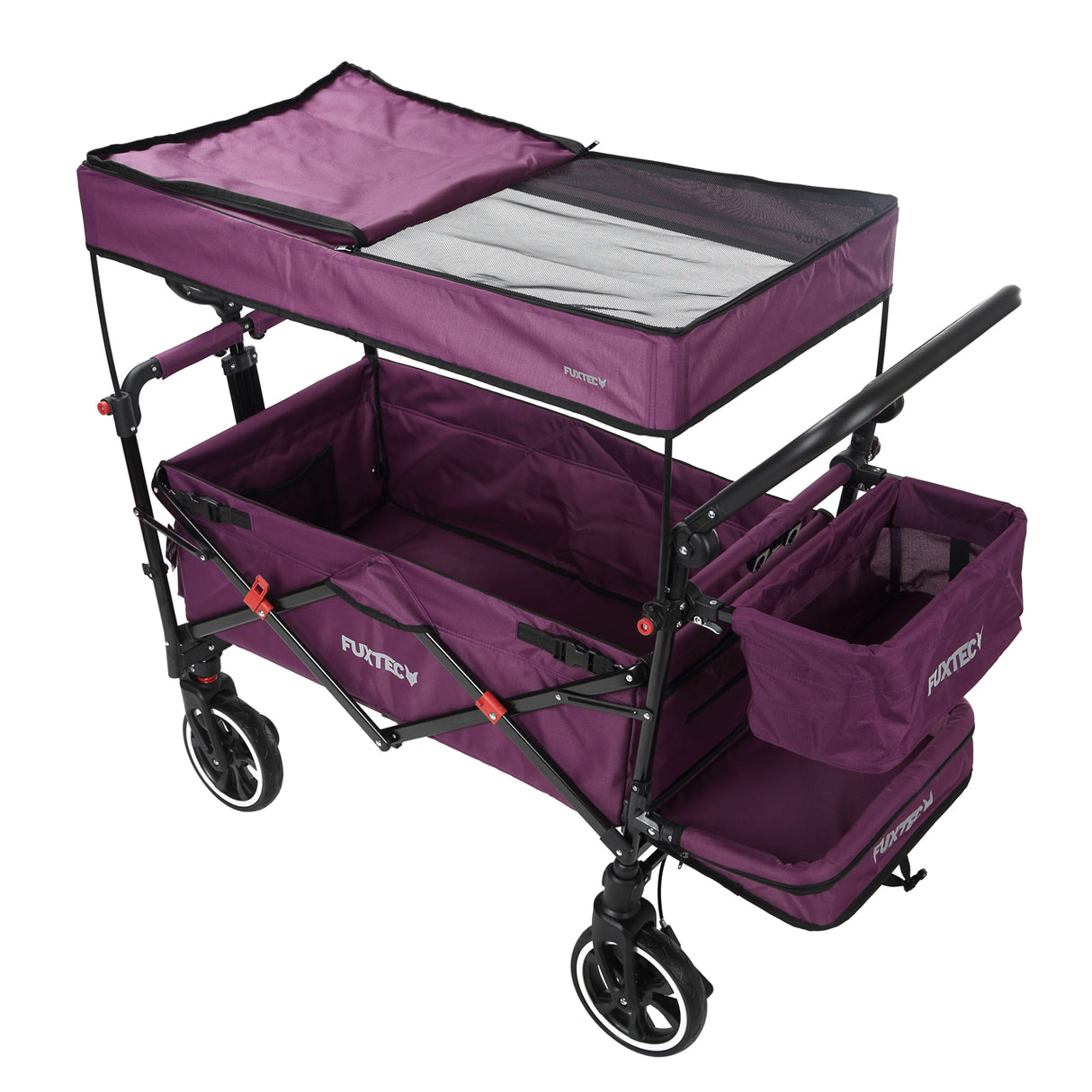 FUXTEC faltbarer Premium Bollerwagen FX-CT850 in Purpur (Lila)