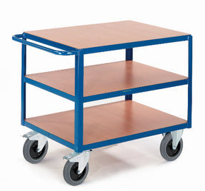 ROLLCART Tischwagen drei Ladeflächen, 600 kg Tragkraft, 067535 067537 067538