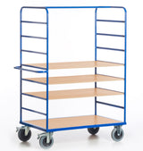 ROLLCART Hoher Etagenwagen, drei Böden, 600 kg Tragkraft, 087607 087608