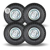 Frosal Ersatzrad Transportwagen 16 mm Achse Silber 4.10 / 3,50 - 4 4 Stück