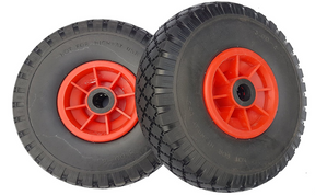 FROSAL Ersatzrad - PU Rad Nabe 25mm/75mm für Bollerwagen oder Sackkarre pannensicher 2 Stück