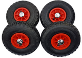 FROSAL Ersatzrad Nabe 25mm/75mm - Rad für Bollerwagen oder Sackkarre mit Achsstopfen 4 Stück