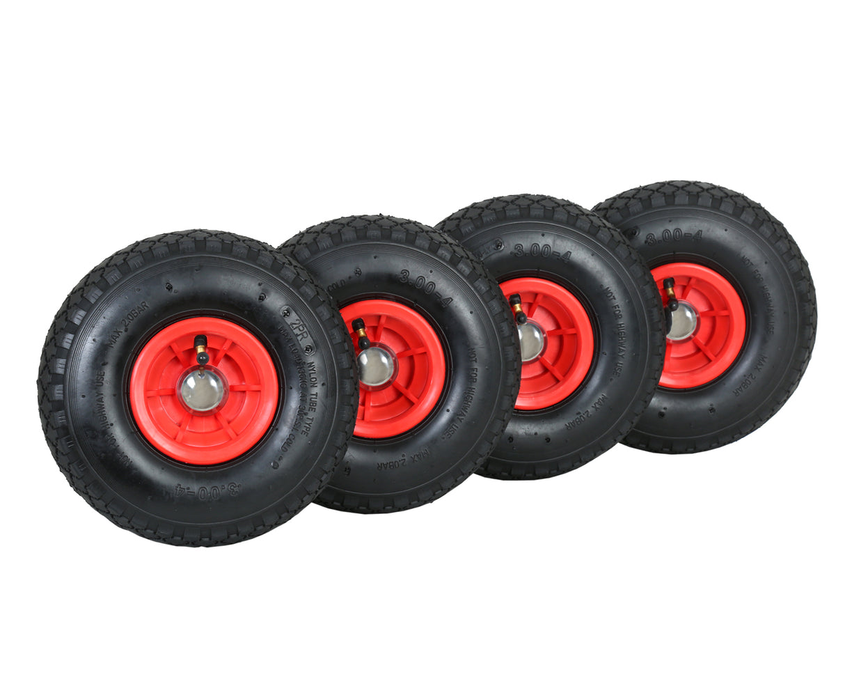 FROSAL Ersatzrad - Rad Nabe 20mm/60mm für Bollerwagen oder Sackkarre mit Achsbefestigung 4 Stück