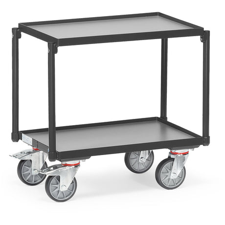 Fetra 13540 7016 Etagen-Roller "GREY EDITION" 250 kg, mit zwei Böden aus Holz, mit Rand