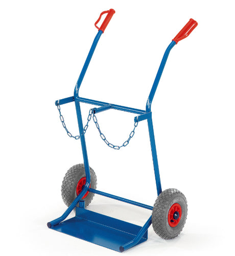 ROLLCART Stahlflaschenkarre, 2x 20 Liter-Flaschen, 179791 179792