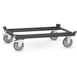 Fetra 22801 7016 Paletten-Fahrgestell "GREY EDITION" 750 kg, für Flachpaletten und Gitterboxen, TPE
