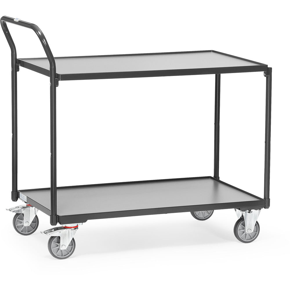 Fetra 2740 7016, 2742 7016 Leichte Tischwagen "GREY EDITION", 300 kg, zwei Holzböden