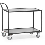 Fetra 2740 7016, 2742 7016 Leichte Tischwagen "GREY EDITION", 300 kg, zwei Holzböden