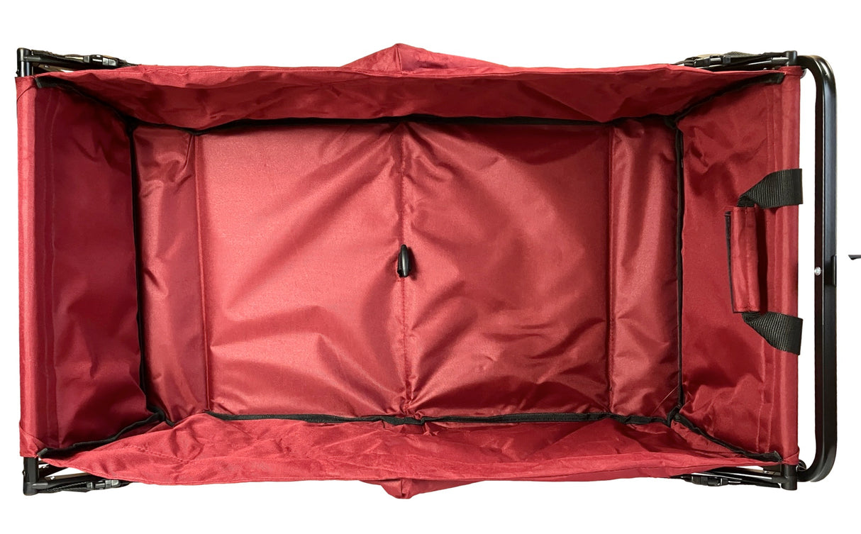 FROSAL Bollerwagen Nick faltbar mit Luftreifen Bremse & Dach rot