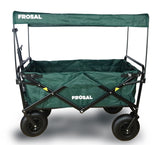 FROSAL Bollerwagen Nick faltbar mit Luftreifen Bremse & Dach grün