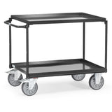 Fetra 4820 7016, 4822 7016 Tischwagen mit zwei Blechwannen "GREY EDITION" 400 kg, Griff waagerecht