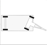 ROLLCART 60-1007 - Schwerlast-Industrieanhänger, 1-Achsen Drehschemel-Lenkung, bis zu 3000 kg