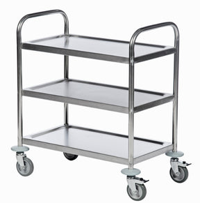 ROLLCART Edelstahl-Tischwagen drei Etagen, 623300 623310