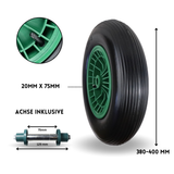 FROSAL Schubkarrenrad 400 (380) mm | Luftrad Schubkarre | Ersatzrad 4.80 / 4.00-8