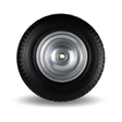 FROSAL PU Schubkarrenrad 400 (380)mm pannensicher | Ersatzrad 4.80/4.00-8 Stahlfelge silber ohne Achse
