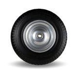 FROSAL PU Schubkarrenrad 400 (380)mm pannensicher | Ersatzrad 4.80/4.00-8 Stahlfelge silber ohne Achse