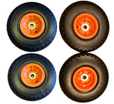 FROSAL Ersatzrad - PU Rad Nabe 16mm/50mm für Bollerwagen oder Sackkarre pannensicher 4 Stück