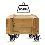 FROSAL Lenkrollen mit Bremse | ø50mm | 80kg Tragkraft | 360° drehbar - 4er Set