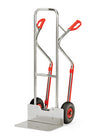 Fetra A1331V/A1331L/A1331P Alukarren 200 kg, Höhe 1300 mm, breite Schaufel, Gleitkufen