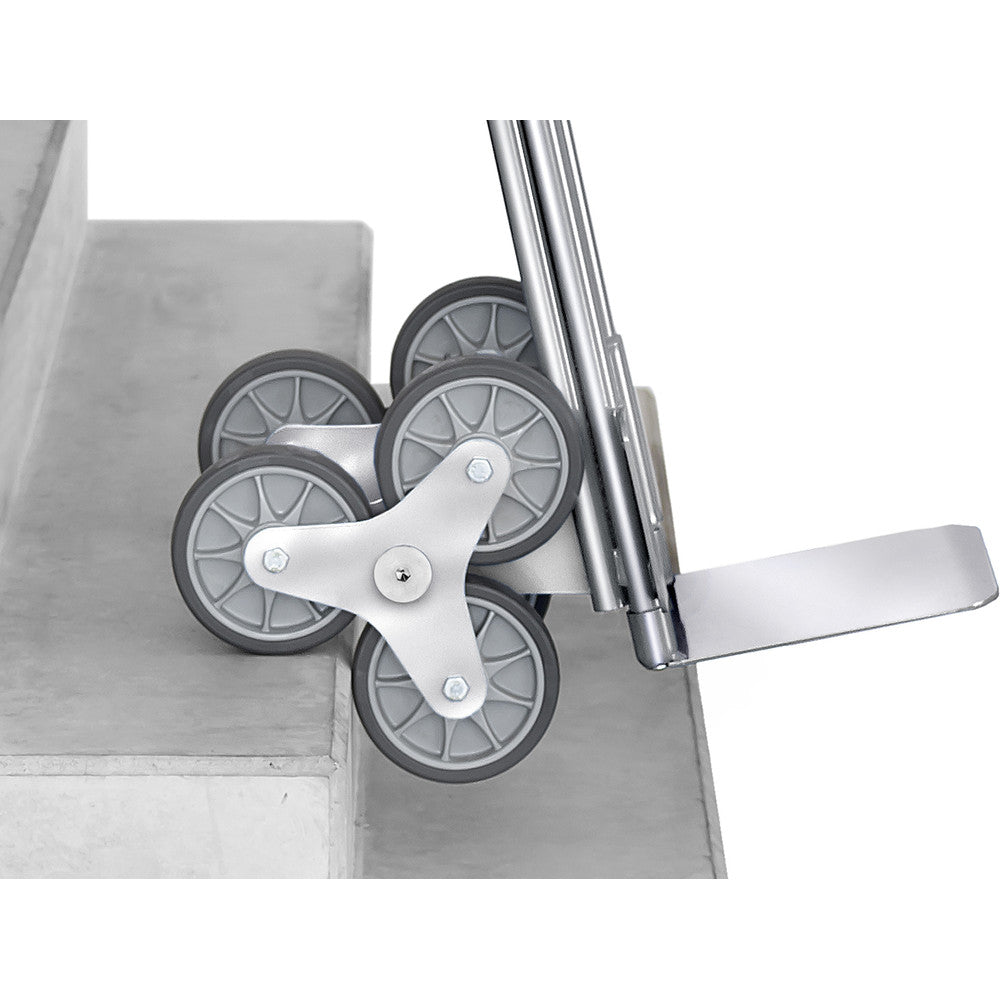Fetra AK 1326 Treppenkarren Alu 200 kg, dreiarmige Rad-Sterne, TPE, breite Schaufel