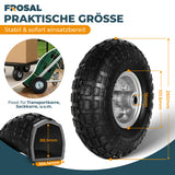 Frosal Ersatzrad Transportwagen 16 mm Achse Silber 4.10 / 3,50 - 4