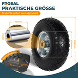 2 x Frosal PU Rad Stahlfelge Silber 20 mm Bollerwagen Sackkarre