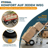 2 x Frosal PU Rad Stahlfelge Silber 20 mm Bollerwagen Sackkarre