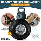 2 x Frosal PU Rad Stahlfelge Silber 20 mm Bollerwagen Sackkarre