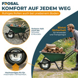 FROSAL PU Schubkarrenrad 400 (380)mm pannensicher | Ersatzrad 4.80/4.00-8 Stahlfelge silber