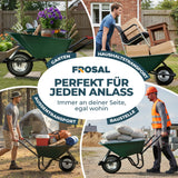FROSAL PU Schubkarrenrad 400 (380)mm pannensicher | Ersatzrad 4.80/4.00-8 Stahlfelge silber