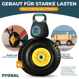 FROSAL Ersatzrad - PU Rad Nabe 16mm/50mm für Bollerwagen oder Sackkarre pannensicher