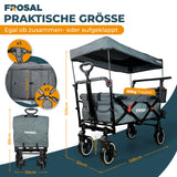 FROSAL Bollerwagen Paul grau faltbar Premium Handwagen
