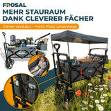 FROSAL Bollerwagen Paul grau faltbar Premium Handwagen