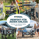 FROSAL Bollerwagen Paul grau faltbar Premium Handwagen