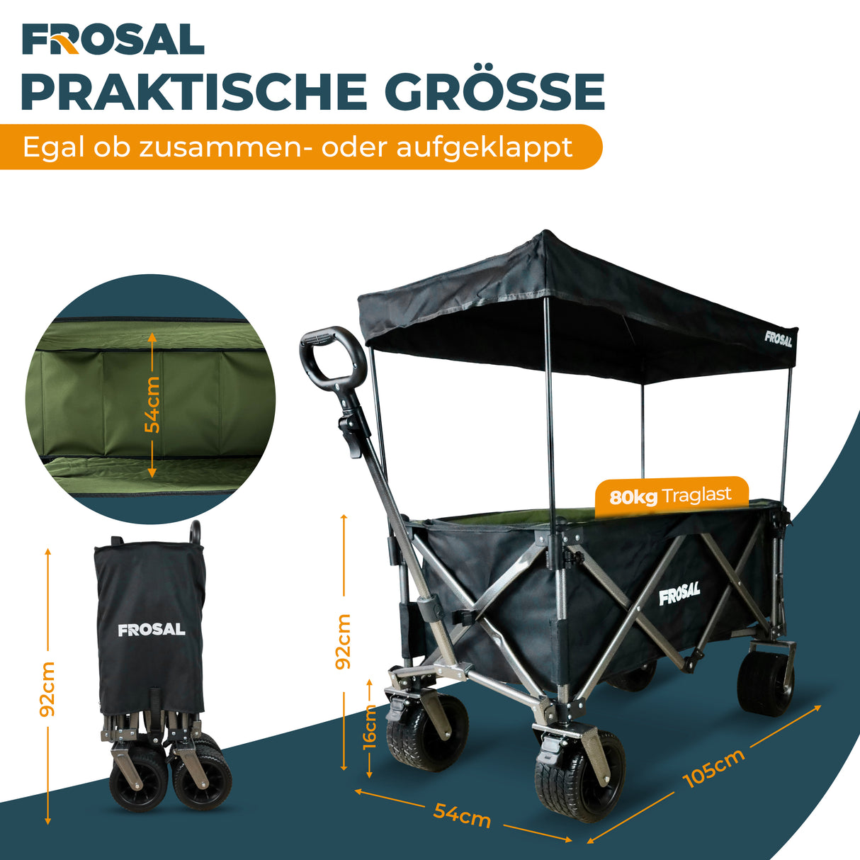 FROSAL Bollerwagen Theo faltbar