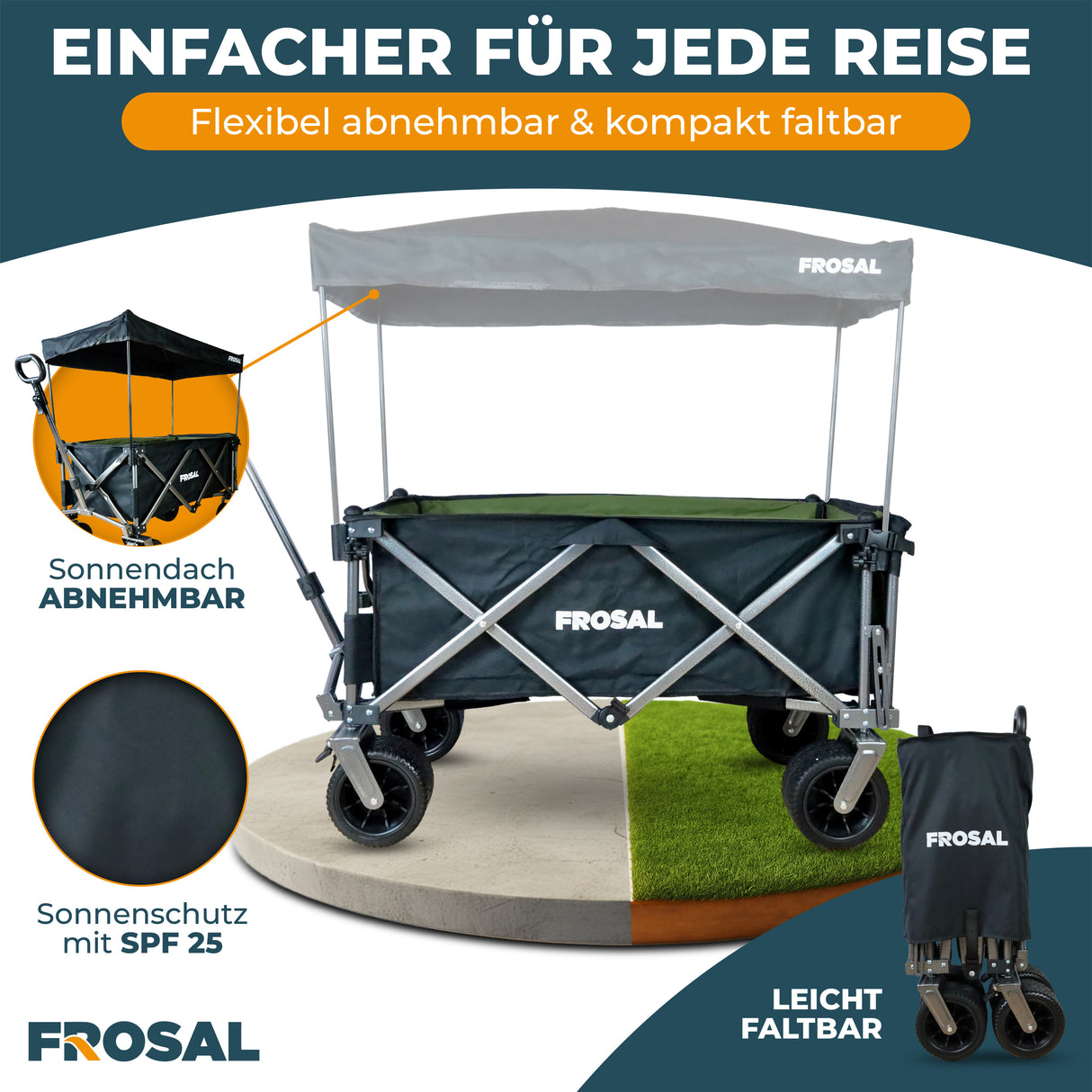FROSAL Bollerwagen Theo faltbar