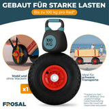 FROSAL Ersatzrad - PU Rad Nabe 16mm/50mm für Bollerwagen oder Sackkarre pannensicher
