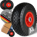 FROSAL Ersatzrad - PU Rad Nabe 16mm/50mm für Bollerwagen oder Sackkarre pannensicher 2 Stück 0