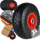 FROSAL Ersatzrad - PU Rad Nabe 16mm/50mm für Bollerwagen oder Sackkarre pannensicher 4 Stück 0