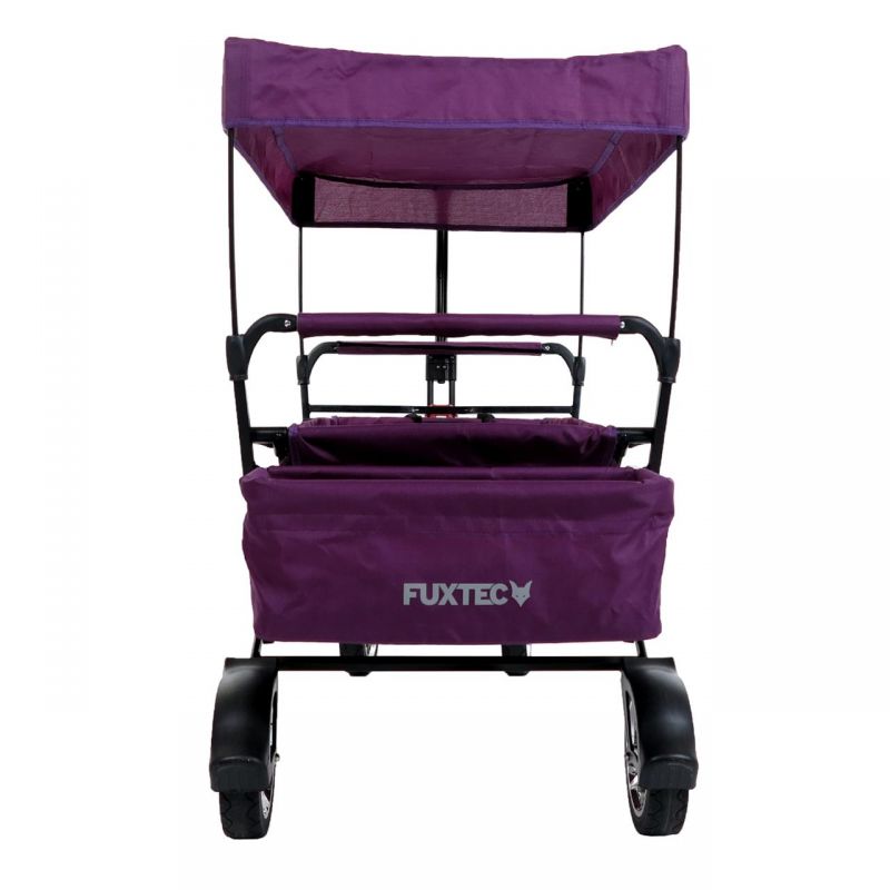 FUXTEC Bollerwagen CT-500PU purpur mit Sonnendach faltbar