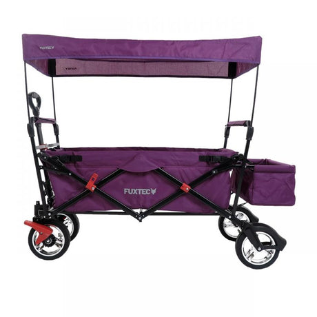 FUXTEC Bollerwagen CT-500PU purpur mit Sonnendach faltbar