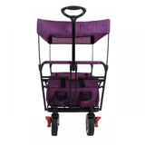FUXTEC Bollerwagen CT-500PU purpur mit Sonnendach faltbar