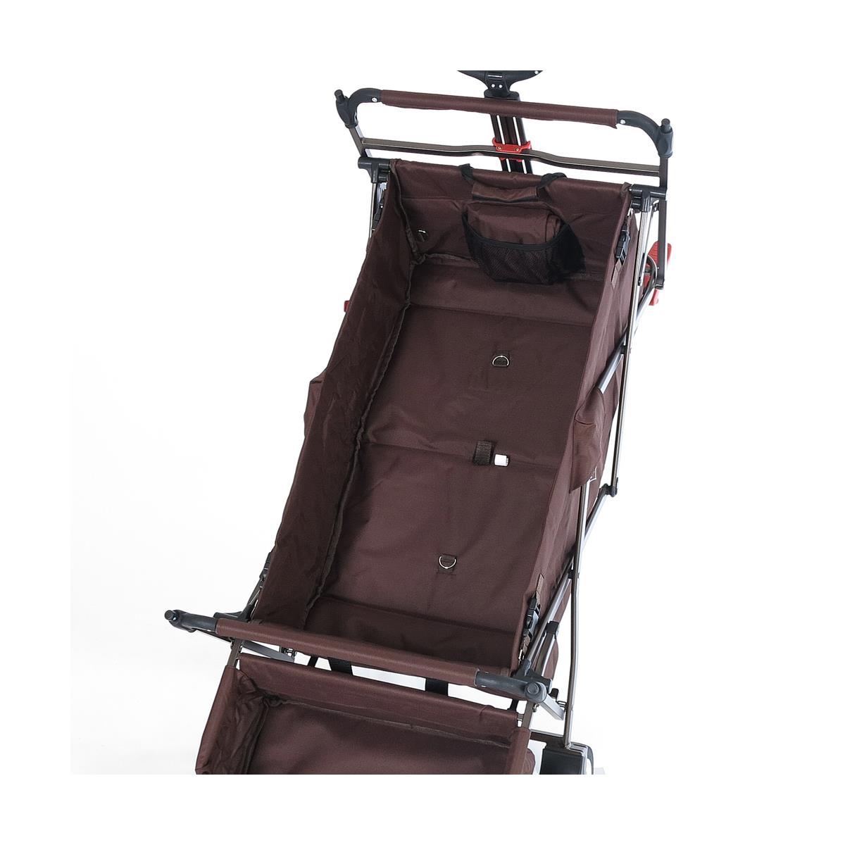 FUXTEC Bollerwagen CT-500 braun mit Sonnendach faltbar