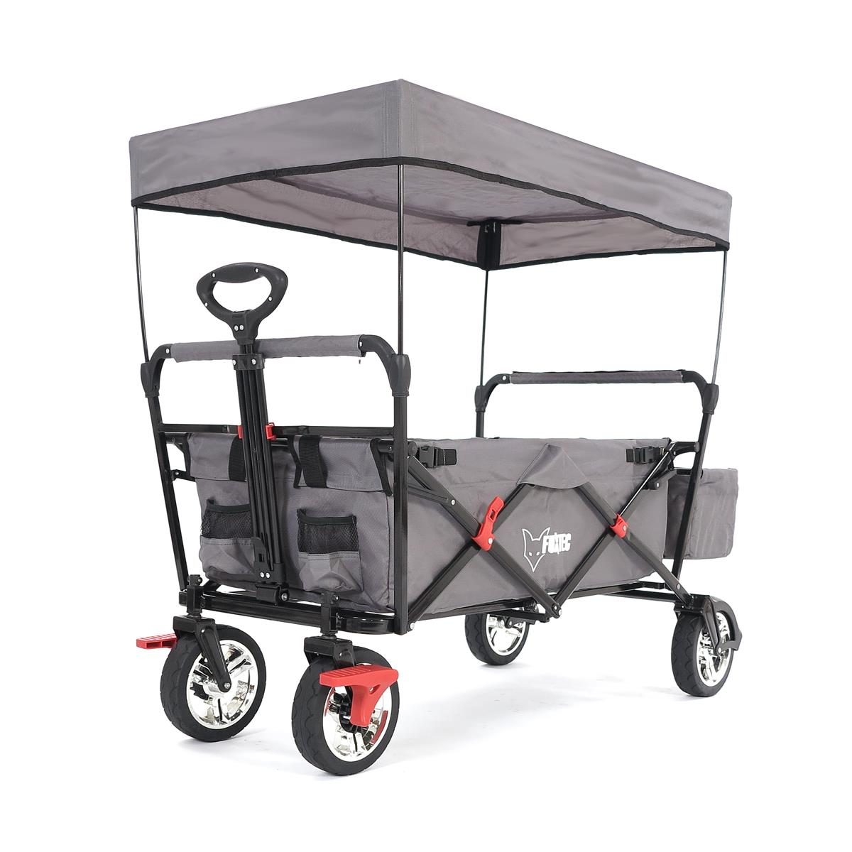 FUXTEC Bollerwagen CT-500AGB grau mit Sonnendach