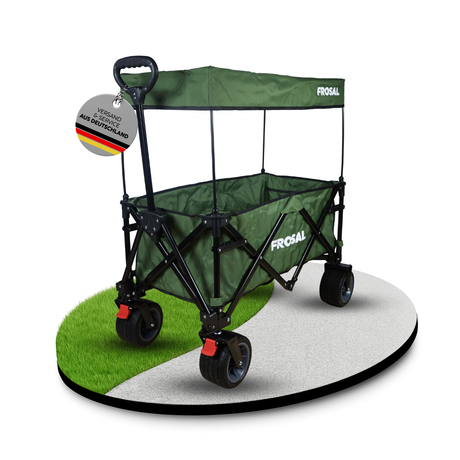 FROSAL faltbarer Bollerwagen Emil grün Faltbollerwagen