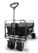 FROSAL Bollerwagen Alex faltbar schwarz/grau Strandwagen breite Reifen